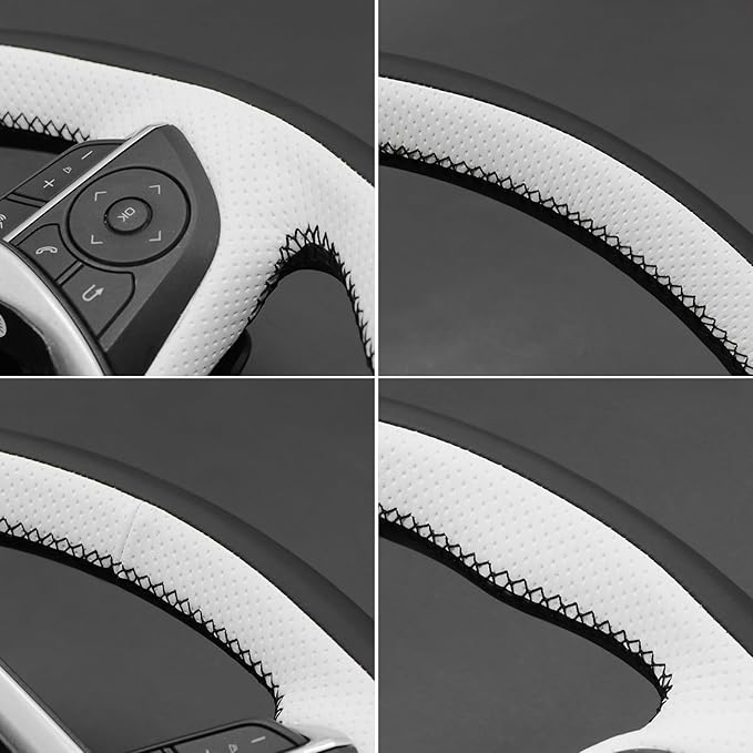 MEWANT Hand Sewn 3D Style Steering Wheel Cover for Toyota Camry 2018-2019/Toyota Avalon 2019/Toyota Corolla 2019-2020/Toyota RAV4 2019 Steering Wheel Accessories