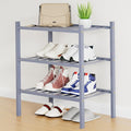 Smiry Shoe Rack, 3 Tier Small Bamboo Shoe Organizer, Stackable Free Standing Wooden Shoe Storage Shelf for Closet, Entryway, 