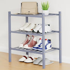 Smiry Shoe Rack, 3 Tier Small Bamboo Shoe Organizer, Stackable Free Standing Wooden Shoe Storage Shelf for Closet, Entryway, 