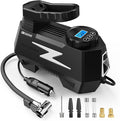 FADAKWALT Tire Inflator Portable Air Compressor, DC 12V Tire Air Pump with LED and 150PSI Digital Pressure Gauge, Portable Tire Inflator for Car Tires, Motorcycles, Bike, Ball (Silver)