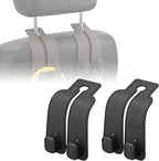 Headrest Hooks for Car - Car Seat Back Organizer Storage Hook, Auto Hooks Organizer for Handbag Purse Coat Bags, Leather Purse Holder for Car (Black)