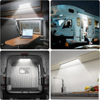 CT CAPETRONIX 12v Led Light Strip, 120leds 1500LM 12 Volt Led Strip Lights 12v Fixtures for RV Interior, 12v Led Ceiling Light Bar for Enclosed Cargo Trailer, RV, Van, Truck, Lorry Camper (5pcs).