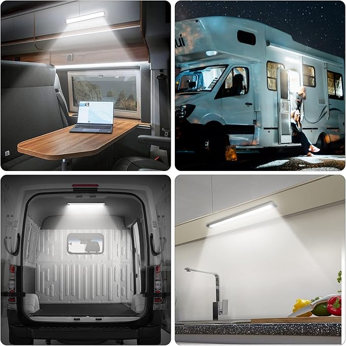 CT CAPETRONIX 12v LED Interior Light Bar, 168LEDs 1700LM 10W, DC 12 Volt led Strip Lights with ON/Off Switch, for Enclosed Cargo Trailer, Car RV Van Truck Lorry Camper Boat Caravan Motorhome (2Pcs)