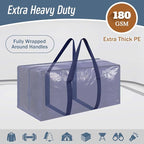 6 Pack Extra Heavy Duty Large Moving Bags with Strong Zipper & Comfortable Handles, Sturdy & Durable Clothes Storage Bags Tot