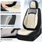 Coverado Car Seat Covers Front Seats, Waterproof Faux Leather Car Seat Covers 2 Pack, Universal Car Seat Protector Driver Sea