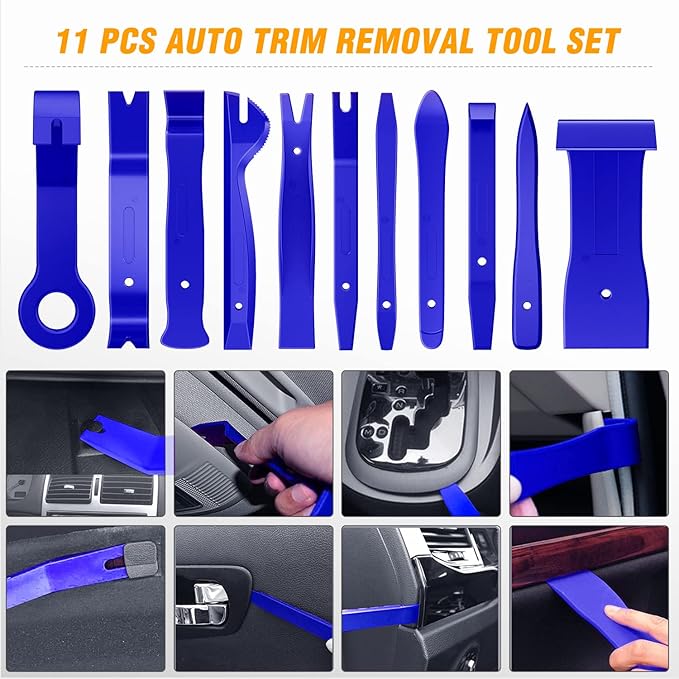 GOOACC 238Pcs Trim Removal Tool, Auto Push Pin Bumper Retainer Clip Set Fastener Terminal Remover Tool Adhesive Cable Clips P