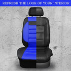 CAR PASS Leather 3D Foam Back Support Car Seat Covers Full Set Air Mesh Automotive Seat Covers, All Season Car Seat Cover Fit