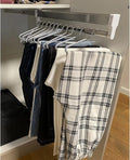 Pull Out Clothes Rail Extendable Pull Out Closet Rod - Wardrobe Pull-Out Trousers Rack, 30-80Cm Extendable Clothes Rail - Chr