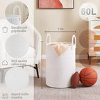 Artfeel Laundry Basket,Woven Cotton Rope Laundry Hamper,60L for Decorative Storage of Dirty Clothes,Toys and Blankets in Bath