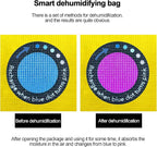 Portable Car Moisture Absorber, Silica Gel Dehumidifier Packs, Compact Fast Reactivating Design for Humidity Control, Leak Pr