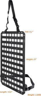 TACNEX Rigid MOLLE Panel for Car Seat Back Organizer Vehicle EDC Tactical Gear Holder Pouch Holster Mount Rack Modular Storage Plate Auto Interior Accessories for Truck Pickup SUV Van