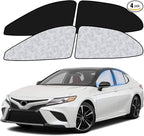 ZATOOTO Car Window Shades for Toyota Camry 2018-2023, 4 Pcs Magnetic Car Window Covers, 100% UV Protection Foldable Privacy Curtains Side Window Sun Shade for Baby Breastfeeding Sleeping Camping