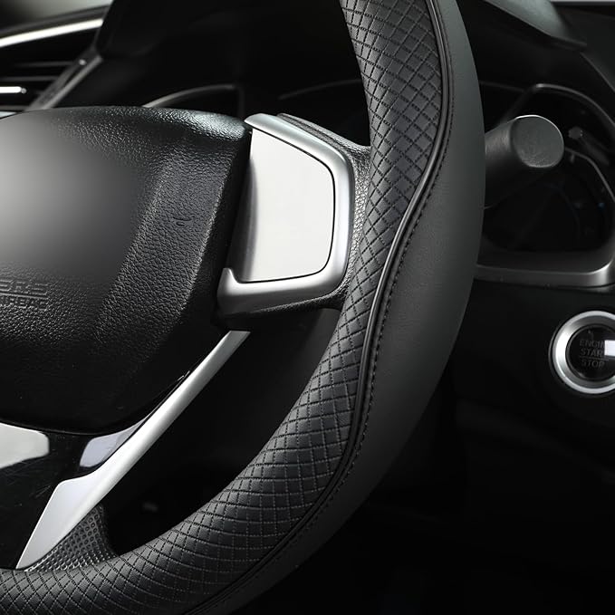 West Llama Microfiber Leather Steering Wheel Cover for Toyota, Toyota Accessories Large Size for 15.5-16 inch, Premium Qualit