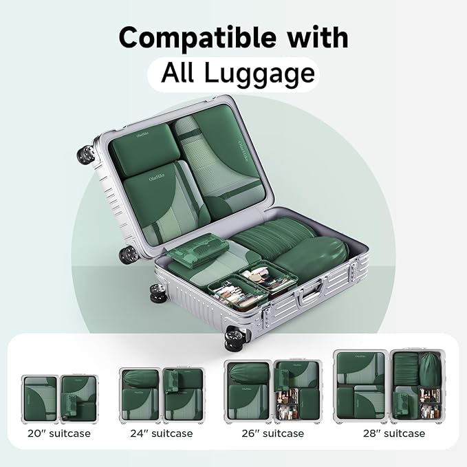 11 Set / 9 Set Packing Cubes for Travel,Gifts for Women Mom Kids,TSA Approved Bags for Makeup, Cosmetic, Toiletry, Organizers