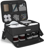 ANILD Golf Trunk Organizer, 2 Layer Golf Storage Case with Separate Ventilated Compartment for 2 Pair Shoes, for Balls, Tees,