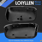 Driver & Passenger Side Mirror Cover Replacement for Ford Explorer 2016 2017 2018 2019 - Left & Right Side Mirror Covers, Rear View Mirror Cap Accessories Black