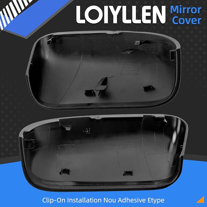 Driver & Passenger Side Mirror Cover Replacement for Ford Explorer 2016 2017 2018 2019 - Left & Right Side Mirror Covers, Rear View Mirror Cap Accessories Black