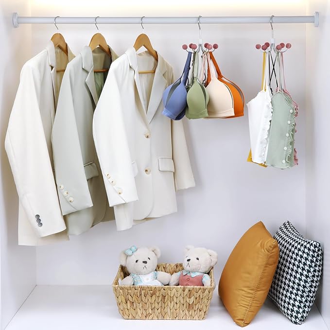 TOPIA HANGER Hoodie Hangers 2-Pack with 6 Cedar Balls, 360°Swivel Purse Hanger, Scarf Hanger, Closet Hooks, Handbag Organizer