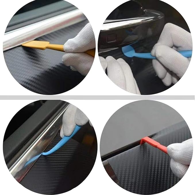 Vehicle Vinyl Wrap Tool Kit,7 Miniature squeegees with Magnets, Suitable for car Vinyl Wrapping Contours and car Window Film