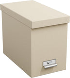 Bigso John Fiberboard Label Frame Desktop File Storage Box - Document Organizer for Important Paperwork - Durable Hanging Fil