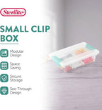 Sterilite 6-Pack Clip Box, Stackable Clear Plastic Bins with Latching Lids, Small - Writing, Arts or Crafts Supplies Storage 