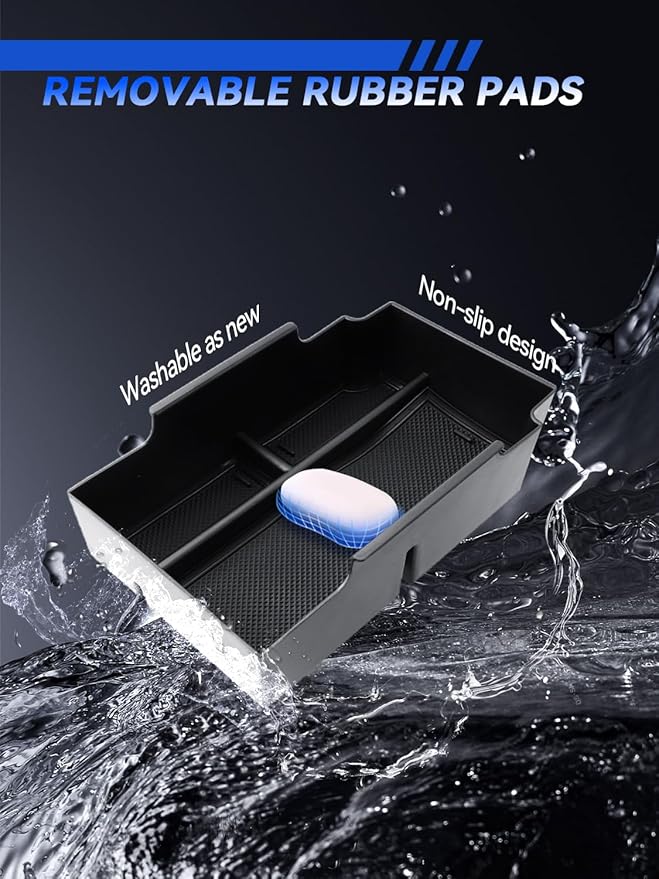 for Model 3 Center Console Organizer Armrest Tray Middle Storage Box Insert Container Durable ABS Plastic Accessories 2024 2025