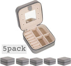KElofoN 5 packTravel jewelry case Travel jewelry box Travel Jewelry Organizer Small Jewelry Organizer Box for Girls Women wit