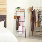 Blanket Ladder 5 Layer Wall-Leaning Blanket Rack with Shelf Decorative Blanket Ladder Shelf Metal Leaning Towel Ladder Rack f
