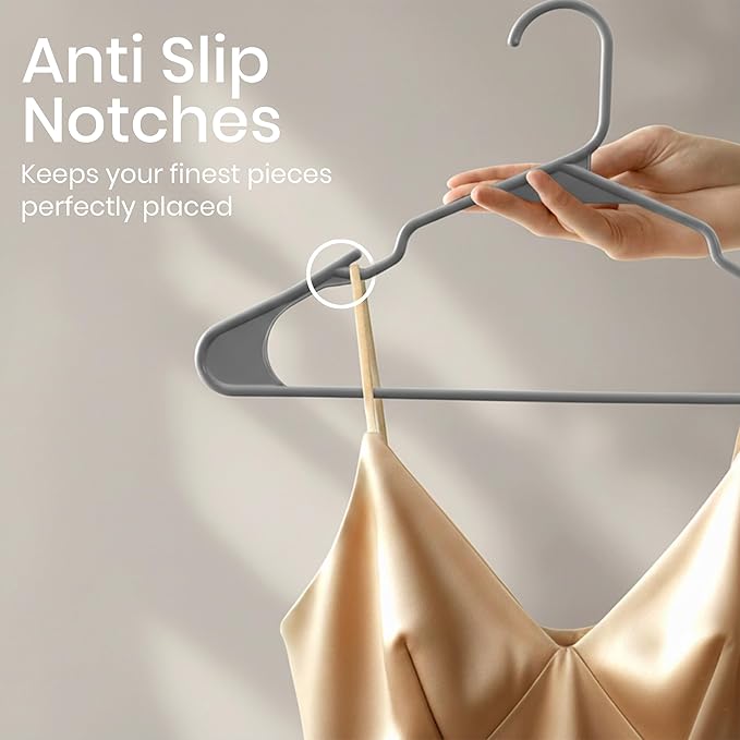Utopia Home Plastic Hangers 20 Pack - Perfect Space Saving Clothes Hanger - Durable and Strong - Perfect Closet Organizers wi