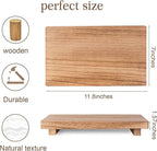 zoocatia Small Wood Tray Pedestal Stand Farmhouse Bathroom Decor Decorative Wooden Riser Kitchen Soap Dish Holder for Vanity,