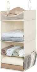 StorageWorks 3-Shelf Hanging Closet Organizer, Adjustable Hanging Closet Organizers and Storage, 12 ¾”W x 12 ¾”D x 32”H, Whit