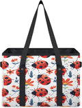 Reusable Grocery Bags Heavy Duty Shopping Bags Foldable Large Tote Bags with Long Handles & Hard Bottom