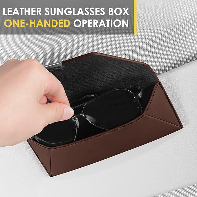 Cybertruck Sunglass Holder Box Clip Compatible with Tesla Cyber Truck Interior Accessories Eyeglass Visor Decor