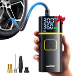 AUXITO AS1 Tire Inflator Portable Air Compressor - 150PSI Bike Pump 1Min Fast Inflate with Tire Pressure Gauge, 5200 mAh, LED Light, Car Accessories Air Pump for Auto, Moto, Bike Car Gifts for Men