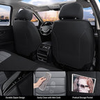 Car Seat Covers Front Seats, 2Pcs Universal Faux Leather Front Seat Covers for Cars, Waterproof Automotive Seat Covers Breath