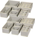 TENABORT 12 Pack Foldable Drawer Organizer Dividers Cloth Storage Box Closet Dresser Organizer Cube Fabric Containers Basket 
