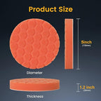 Bufing Polishing Pads - 7Pcs Face for Backing Plate, Car Compound Buffing Sponge Pads and Woolen Cutting Polishing Pad Kit (5 inch)