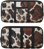 Cow PrintCar Sun Visor Bag Vehicle Visor Storage Pouch Auto CD Holder with Multi-Pocket Fits Most Cars,Suvs,Jeeps,Trucks
