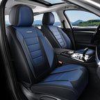 Coverado Car Seat Covers Full Set, Nappa Leather Seat Covers for Cars, Car Seat Protector Car Seat Cushion, Front and Back Se