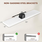 Vivelove 24/36/48/55 Inch Floating Shelves for Wall, 12 Deep Shelves for Room Wall Mounted, 2" Thick Floating Shelf for Livin