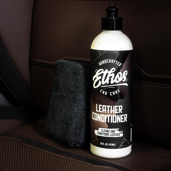 Ethos Car Leather Cleaner and Conditioner 16oz – Leather Seat Cleaner & Conditioner with UV Protection for Car Interior, Couc