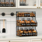 Egg Holder Countertop with Dividers & Labels, 3 Tier Stackable Chicken Egg Holder Egg Baskets for Gathering Fresh Eggs, Egg O