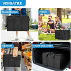 JUNGYOON Heavy-Duty Insulated Grocery Bags & Insulated Bag – Collapsible Cooler Bag with Zippered Top