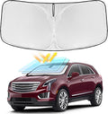 for Cadillac XT5 2017-2026 Windshield Sun Shade - 4 Layers Car Sunshades for Front Windows Shade Cover Custom Fit XT5 Sun Visor 250T Retractable Shade Blocks UV Rays Car Accessories