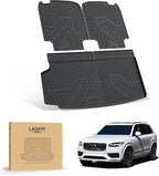LASFIT Trunk Mat & Backrest Mat for Volvo XC90 2026-2016, All Weather TPE Custom Fit Cargo Liner for Volvo XC90 Cargo Mat, Black, Easy to Clean
