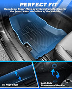 Sunsdrew TPE All Weather Floor Mats, Custom Fit for 2018-2023 Subaru Crosstrek/2017-2023 Impreza, Black, 4 Pc Set