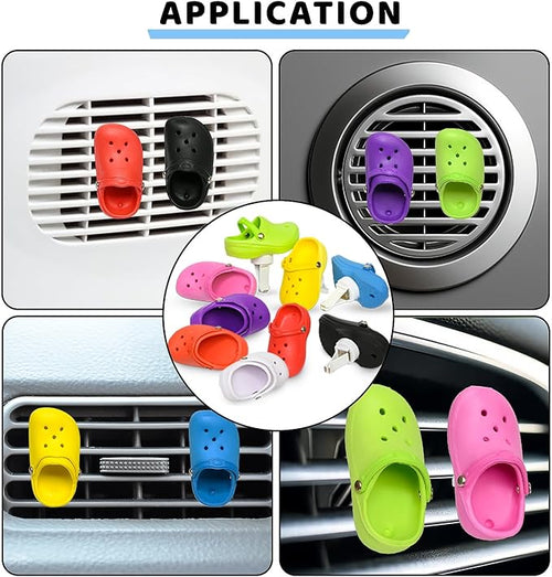 1 Pack Cute Shoe Shape Air Freshener Clip with 2 Refills, Replacement Pads (Green) Car Decor, Perfume Clip Accessories