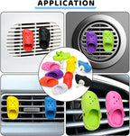 Cute Car Air Freshener, 1 Pack Shoe Shape Car Vent Clip with 2 PCS Refills Solid Fragrance Replacement Pads - Car Decor with 