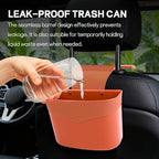 Car Trash Can for Seat Headrest, Mini Automotive Front Back Seat Garbage Can, Leakproof Vehicle Hanging Trash Cans, Multi-purpose Auto Garbage Bin & Storage Organizer, Car Accessories (Orange)