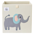 CLCROBD Foldable Animal Cube Storage Bins Fabric Toy Box/Chest/Organizer for Toddler/Kids Nursery, Playroom, 13 inch (Cute El